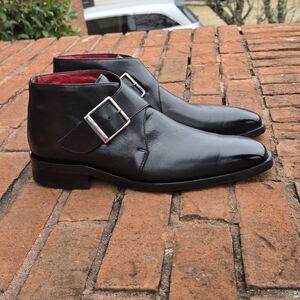 KENNETH COLE Vintage 1990s Cross-Buckle Ankle Boots (Men's Size 9)